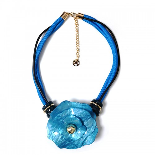 COLLANA CON GRANDE FIORE IN RESINA - FT25144C536