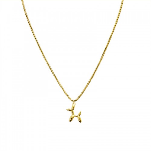 COLLANA CON PENDENTE A CANE PALLONCINO - JN2444B769