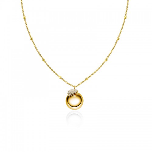 COLLANA LUNGA CHIAMA ANGELI CON CIONDOLO CUORE IN ZIRCONI - JN26148D006