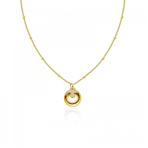 COLLANA LUNGA CHIAMA ANGELI CON CIONDOLO CIUCCIO IN ZIRCONI - JN26156D007