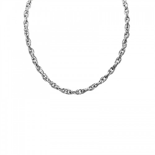 COLLANA CATENA A DOPPIA MAGLIA LAVORATA - JN2662D063