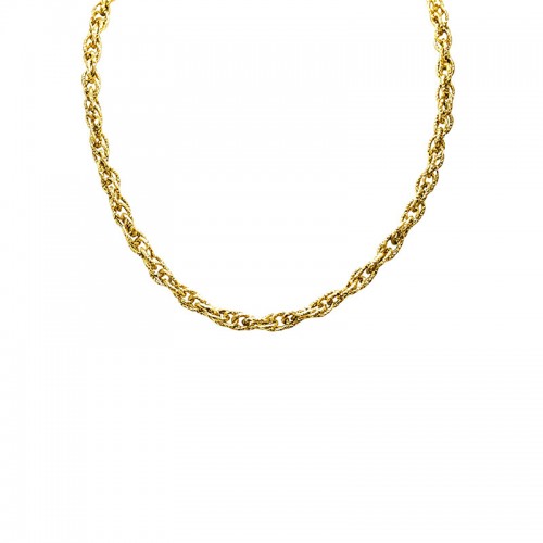 COLLANA CATENA A DOPPIA MAGLIA LAVORATA - JN2662D063