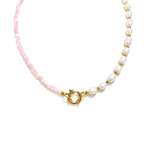 COLLANA DI PERLINE CON CHIUSURA FRONTALE - MNK211211112H20