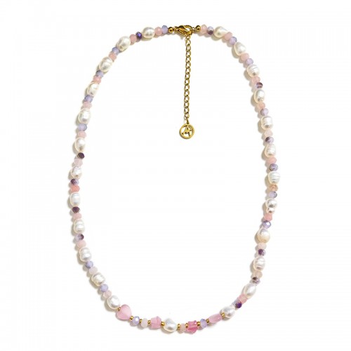 COLLANA DI PERLINE CON CRISTALLI E PERLE - MNK211211120G74