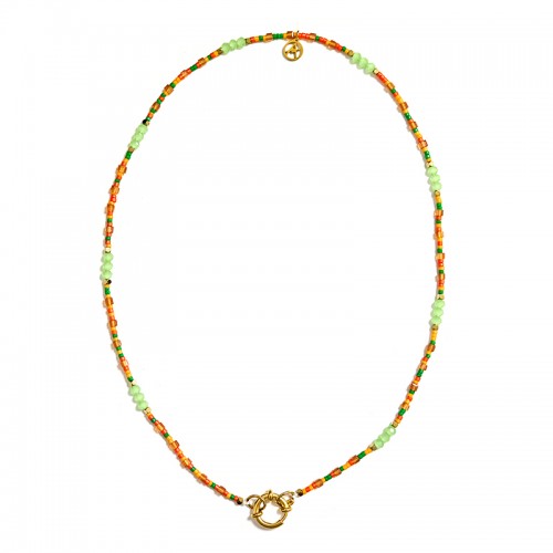 COLLANA DI PERLINE CON CHIUSURA FRONTALE - MNK21121172G96