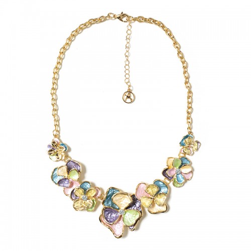 COLLANA CON FIORI SMALTATI - SW25116C420