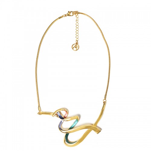 COLLANA CON LINEA SINUOSA SMALTATA - SW25116C427