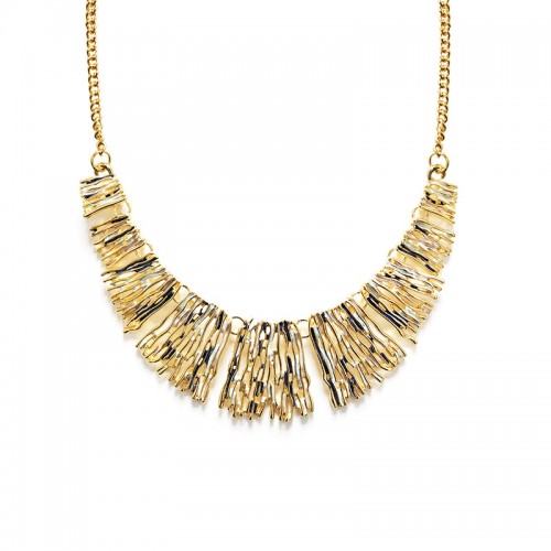 COLLANA CON LAMELLE SMALTATE EFFETTO FRANGE - SW25116C450