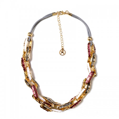 COLLANA A CATENA CON MAGLIE SMALTATE - SW25116C455