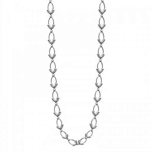 COLLANA LUNGA A CATENA CON MAGLIE OVALI E ANELLINI DECORATIVI – SW25116C513