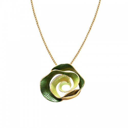 COLLANA CON CIONDOLO SPIRALE SMALTATA - SW2568C411