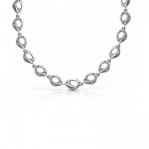 COLLANA CON MAGLIE OVALI ORGANICHE - SW26110C831