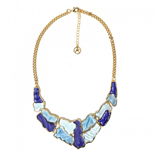 COLLANA CON FRAMMENTI ORGANICI SMALTATI - SW2688C821