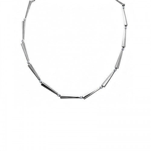COLLANA CON ELEMENTI CONICI E ZIRCONI - YC26208C910