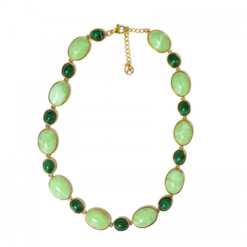COLLANA A MAGLIE OVALI IN RESINA COLORATA - YC26240C913
