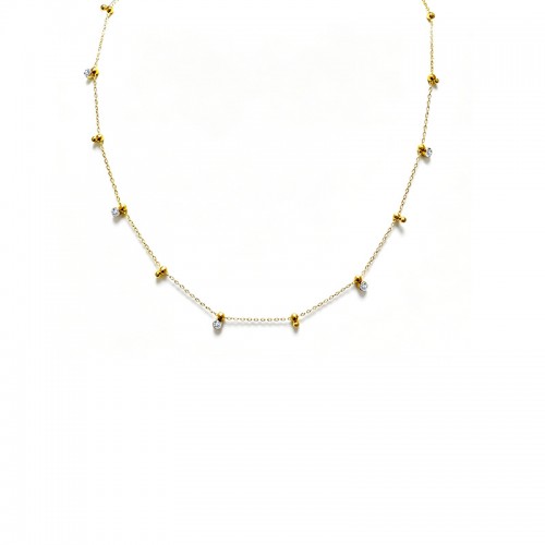 COLLANA CON SFERE E PUNTI LUCE - YC2664C937