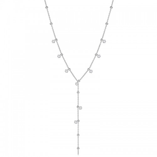 COLLANA A Y CON SFERE E ZIRCONI PENDENTI - YC2664C943
