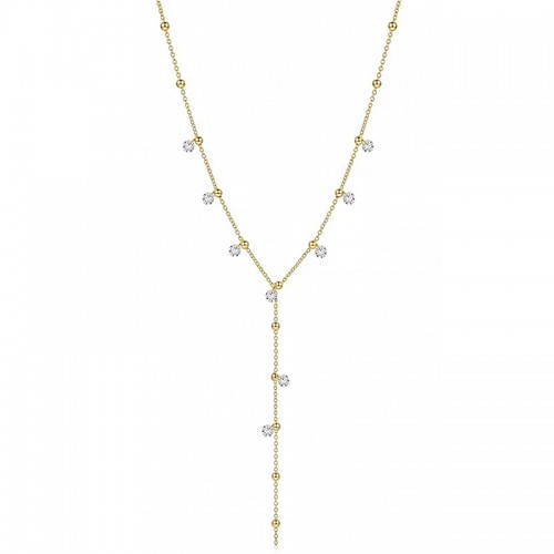 COLLANA A Y CON SFERE E ZIRCONI PENDENTI - YC2664C943