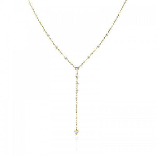 COLLANA A Y CON PUNTI LUCE E CUORI - YC2672C930