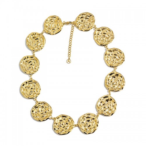 COLLANA STATEMENT CON TONDI MARTELLATI - YNK24160B724