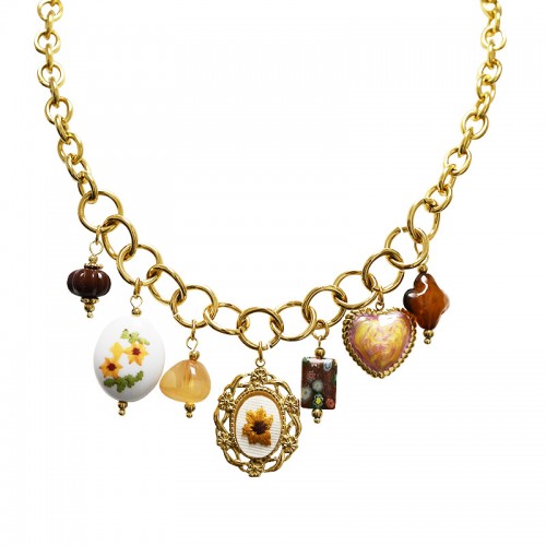 COLLANA A CATENA CON CHARMS - YNK25148C375