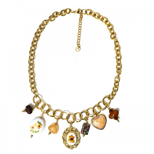 COLLANA A CATENA CON CHARMS - YNK25148C375