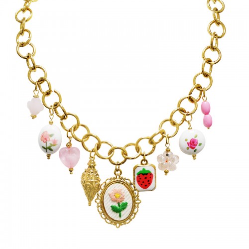 COLLANA A CATENA CON CHARMS - YNK25172C376