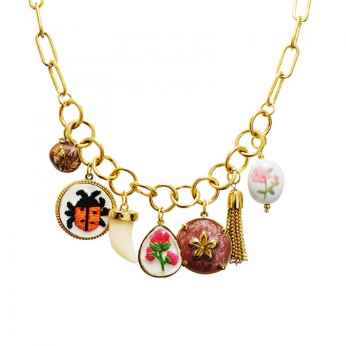 COLLANA A CATENA CON CHARMS - YNK25180C377