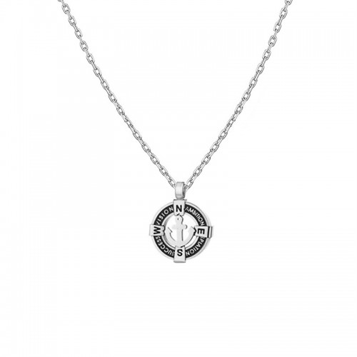 COLLANA UOMO CON CIONDOLO BUSSOLA ANCORA - RD2496B601