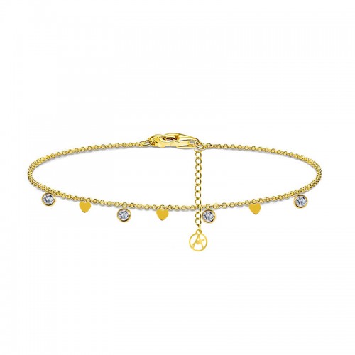 CAVIGLIERA CON PUNTI LUCE E CUORI - JN2644D023