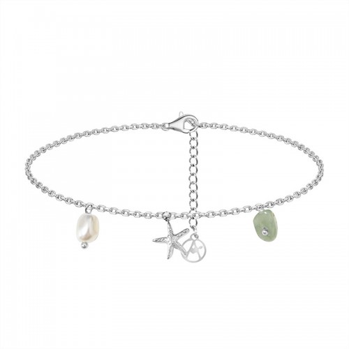 CAVIGLIERA STELLA MARINA CON PIETRA E PERLA - YC2548B160