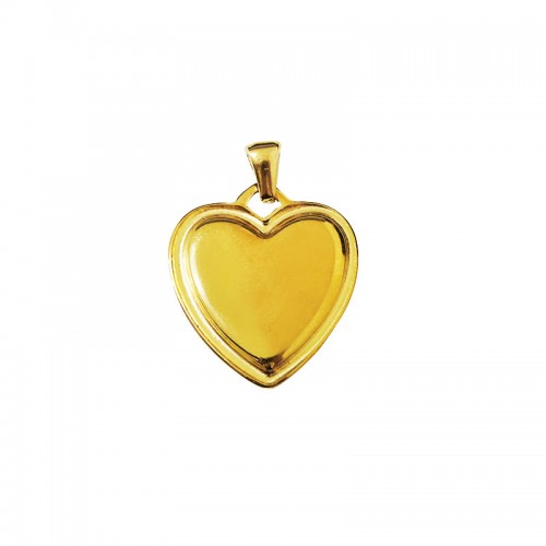 CIONDOLO CUORE CON FIOCCO ROSA - FJ2628D047