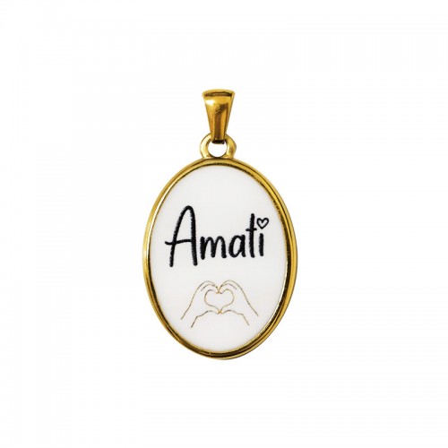 CIONDOLO OVALE “Amati” - FJ2628D070