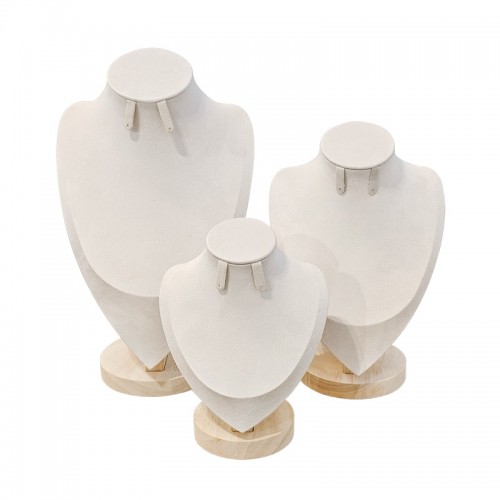 ESPOSITORE PORTA COLLANA/ORECCHINI A BUSTO IN VELLUTO - YP24136B616/B626/B628