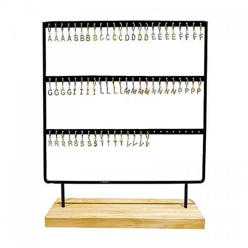 SET DI 32 PAIA ORECCHINI INIZIALI CON ESPOSITORE - 20231029