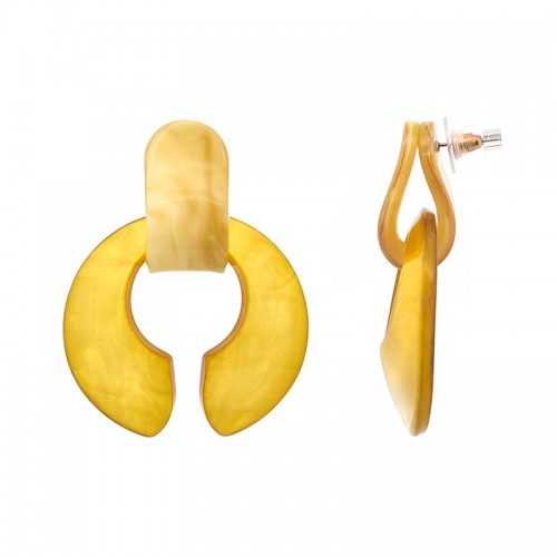 ORECCHINI PENDENTI CON CERCHIO IN ACRILICO - FT2456B99