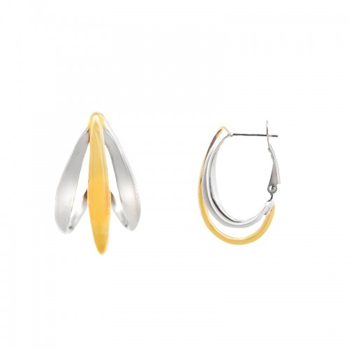 ORECCHINI A CERCHIO OVALE TRIPLO - JN2472B542