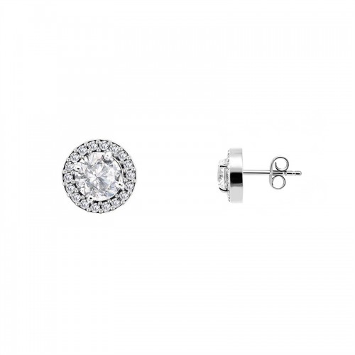 ORECCHINI A LOBO TONDI CON ZIRCONI - JN2652D014
