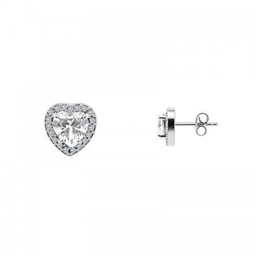 ORECCHINI A LOBO CUORE CON ZIRCONI - JN2652D015