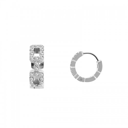 ORECCHINI A CERCHIO A CATENA CON ZIRCONI - MY25656C328