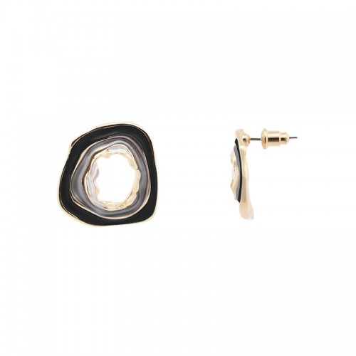 ORECCHINI CERCHIO ORGANICO SMALTATO - SW2524C548