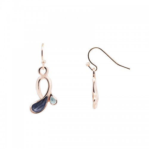 ORECCHINI PENDENTI CON GOCCE INTRECCIATE SMALTATE - SW2528C538