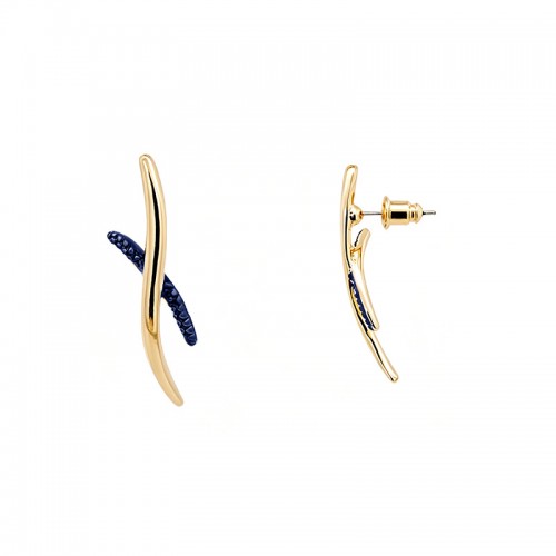 ORECCHINI CON LINEE INCROCIATE SMALTATE - SW2528C543