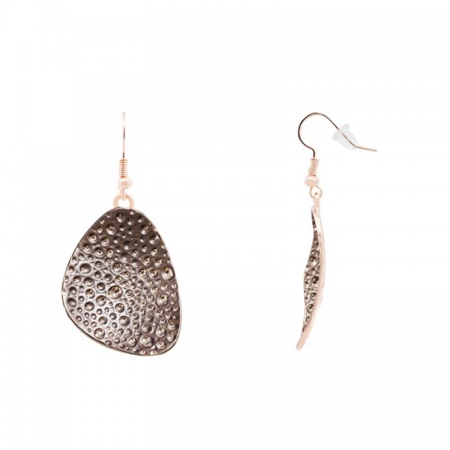 ORECCHINI PENDENTI GOCCIA SMALTATA EFFETTO MARTELLATO - SW2528C544