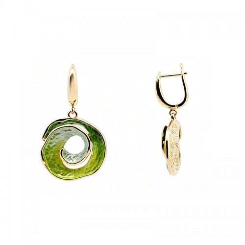 ORECCHINI PENDENTI SPIRALE SMALTATA - SW2552C493