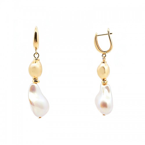 ORECCHINI PENDENTI CON PERLA BAROCCA - SW2644C833-2