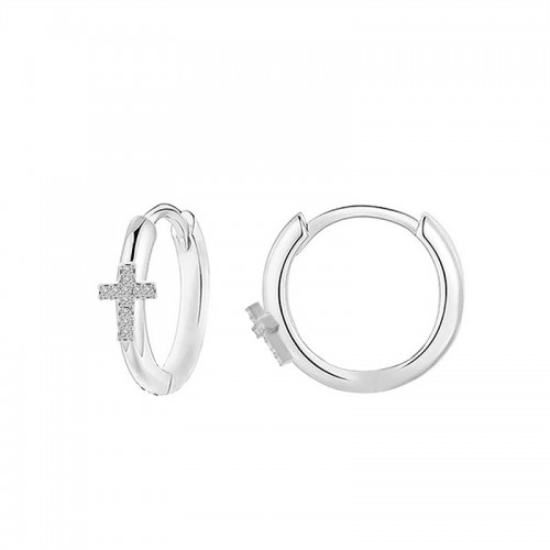 ORECCHINI A CERCHIO CON CROCE IN STRASS - YC2440B649
