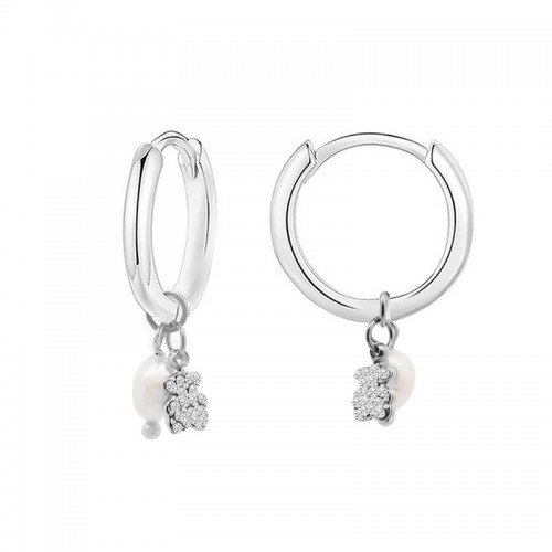 ORECCHINI A CERCHIO CON PERLA E ORSETTO STRASS - YC2464B682