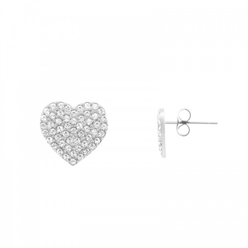 ORECCHINI A BOTTONE CUORE ZIRCONATO - YC2480B636