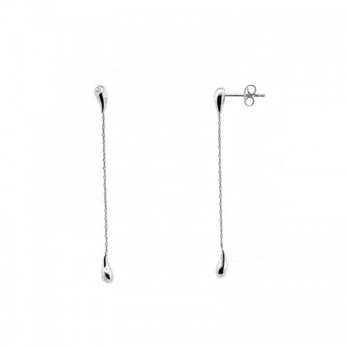 ORECCHINI PENDENTI A GOCCIA CON CATENELLA E ZIRCONI - YC2656C920